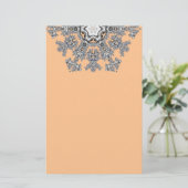 Silver Snowflake Briefpapier (Staand voorkant)
