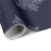 Silver Snowflake Cadeaupapier (Rol Hoek)