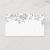 Silver Snowflake Diaper Raffle Informatiekaartje (Achterkant)