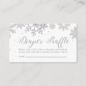 Silver Snowflake Diaper Raffle Informatiekaartje (Voorkant)