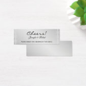 Silver Snowflake Hiver Mariage Boire Billets (Bureau)
