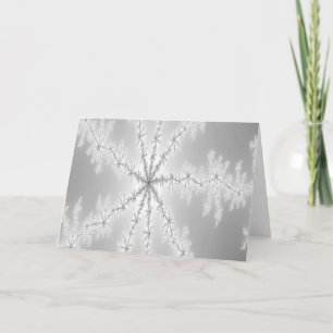 Silver Snowflake-Kaart Feestdagen Kaart