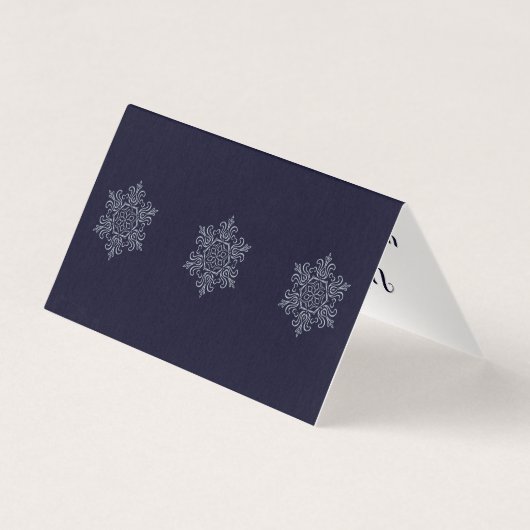  Silver Snowflake-kerstkaarten Kaart (Achterkant)