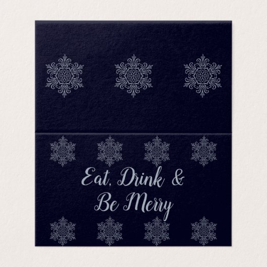  Silver Snowflake-kerstkaarten Kaart (Buitenkant ongevouwen)