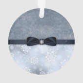 Silver Snowflake-kerstversiering Ornament (achterkant)