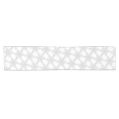 Silver Snowflake op Snow White Table Runner Korte Tafelloper (Horizontaal)