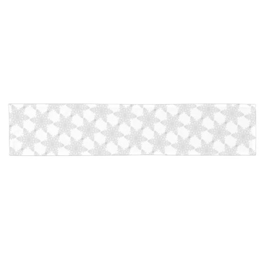 Silver Snowflake op Snow White Table Runner Korte Tafelloper (Horizontaal)