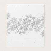 Silver Snowflake Place Cards Kaart (Buitenkant ongevouwen)
