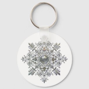 Silver Snowflake Sleutelhanger