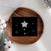 Silver Snowflake Sparkle Foto Vakantie Kaart