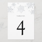 Silver Snowflake Table Number Programma (Voorkant)