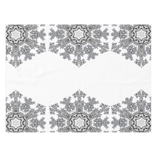 Silver Snowflake Tafelkleed (Voorkant (Horizontaal))