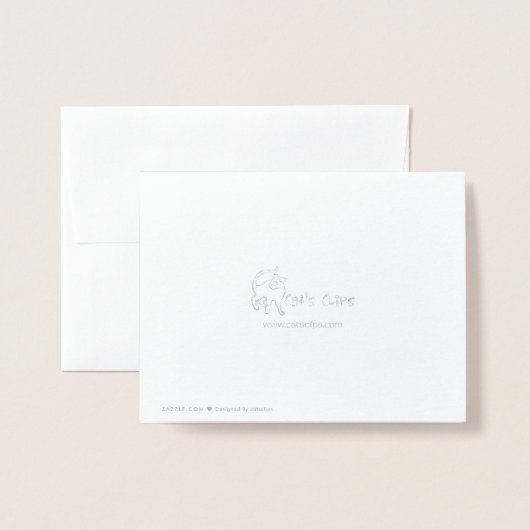 Silver Snowflake Winter Kaart (Met envelop)