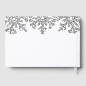 Silver Snowflake Winter Quinceanera Gastenboek (Achterkant)