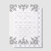 Silver Snowflake Winter Sweet 16 Vellum Uitnodigingen (Offset (Uitnodiging))