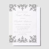 Silver Snowflake Winter Sweet 16 Vellum Uitnodigingen (Offset)