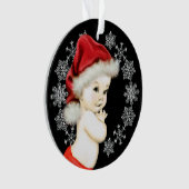 Silver Snowflakes Baby Boy First Christmas (devant)