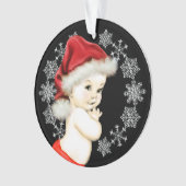 Silver Snowflakes Baby Boy First Christmas (devant)