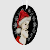 Silver Snowflakes Baby Girl First Christmas (devant)