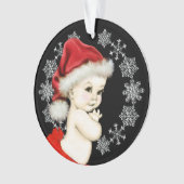 Silver Snowflakes Baby Girl First Christmas (devant)