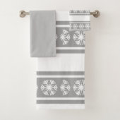 Silver Snowflakes   Bad Handdoek (Insitu)