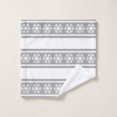 Silver Snowflakes   Bad Handdoek (Wasdoekje)