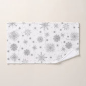 Silver Snowflakes Design blanc (Serviette à main)