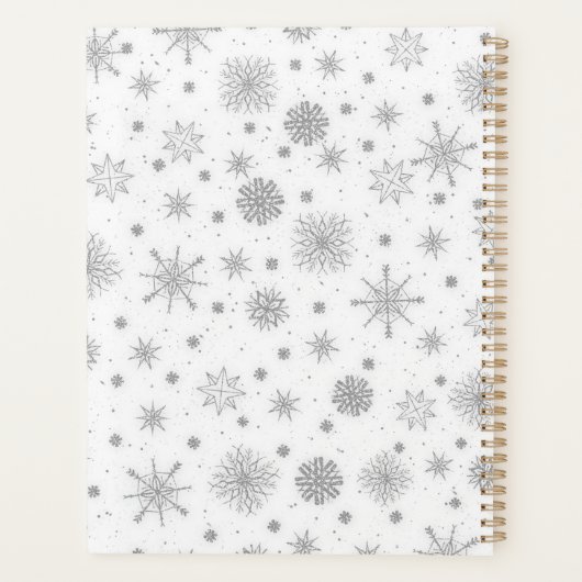 Silver Snowflakes Design blanc (Dos)