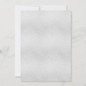 Silver snowflakes elegant winter birthday kaart (Achterkant)