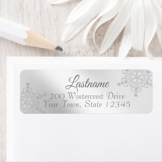 Silver Snowflakes Etiket (Insitu)