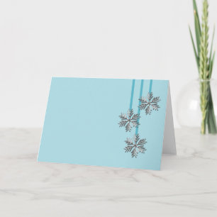 Silver Snowflakes Holiday Kerstmis Blank Feestdagen Kaart