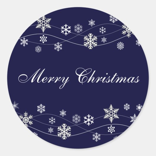 Silver Snowflakes Holiday Stickers (Voorkant)