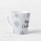 Silver Snowflakes kerst Latte Mok (Linkerhoek)