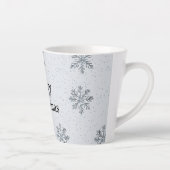 Silver Snowflakes kerst Latte Mok (Rechts)