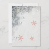Silver Snowflakes, Pine Cone-kerstparty Kaart (Achterkant)