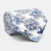 Silver Snowflakes Stropdas (Opgerold)