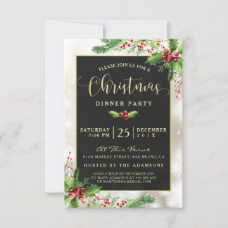 Silver Snowflakes | Uitnodiging voor kerstfeest