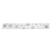 Silver Snowflakes White Design Lint (Voorkant)