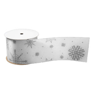 Silver Snowflakes White Design Lint