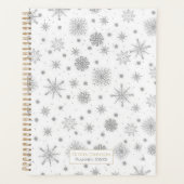 Silver Snowflakes White Design Planner (Voorkant)