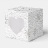 Silver Snowflakes White Snow Dank u Baby shower Bedankdoosjes (Voorkant Zijde)