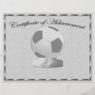 Silver Soccer Certificate of Achievement Flyer