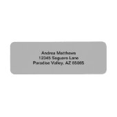 Silver Solid Color Etiket (Voorkant)