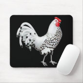 Silver Spangled Hamburg Chicken Mousepad Muismat (Met muis)