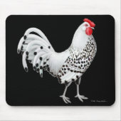 Silver Spangled Hamburg Chicken Mousepad Muismat (Voorkant)