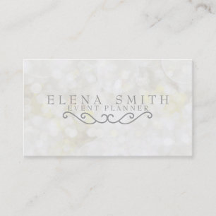 Silver Sparkle Bokeh Visitekaartje