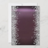 Silver Sparkle Diamonds Bourgogne 35e verjaardag Kaart (Achterkant)