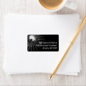 Silver Sparkle Disco Ball Party Etiket (Insitu)