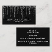 Silver Sparkle Drip Visitekaartje (Voorkant / Achterkant)