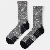 Silver Sparkle Faux Glitter Sokken (Links)